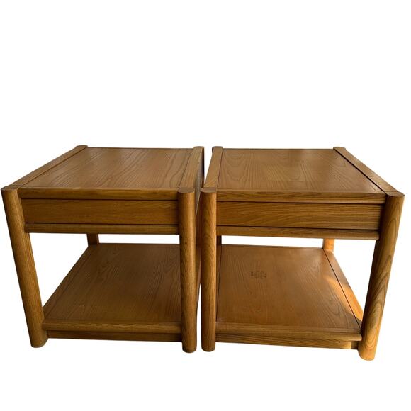 Vintage Midcentury Thomasville Nightstands End Tables Pair of 2 - Picture 6 of 9